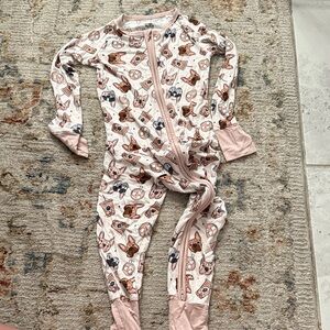 Cute Animal Print Kids Footie Pajamas